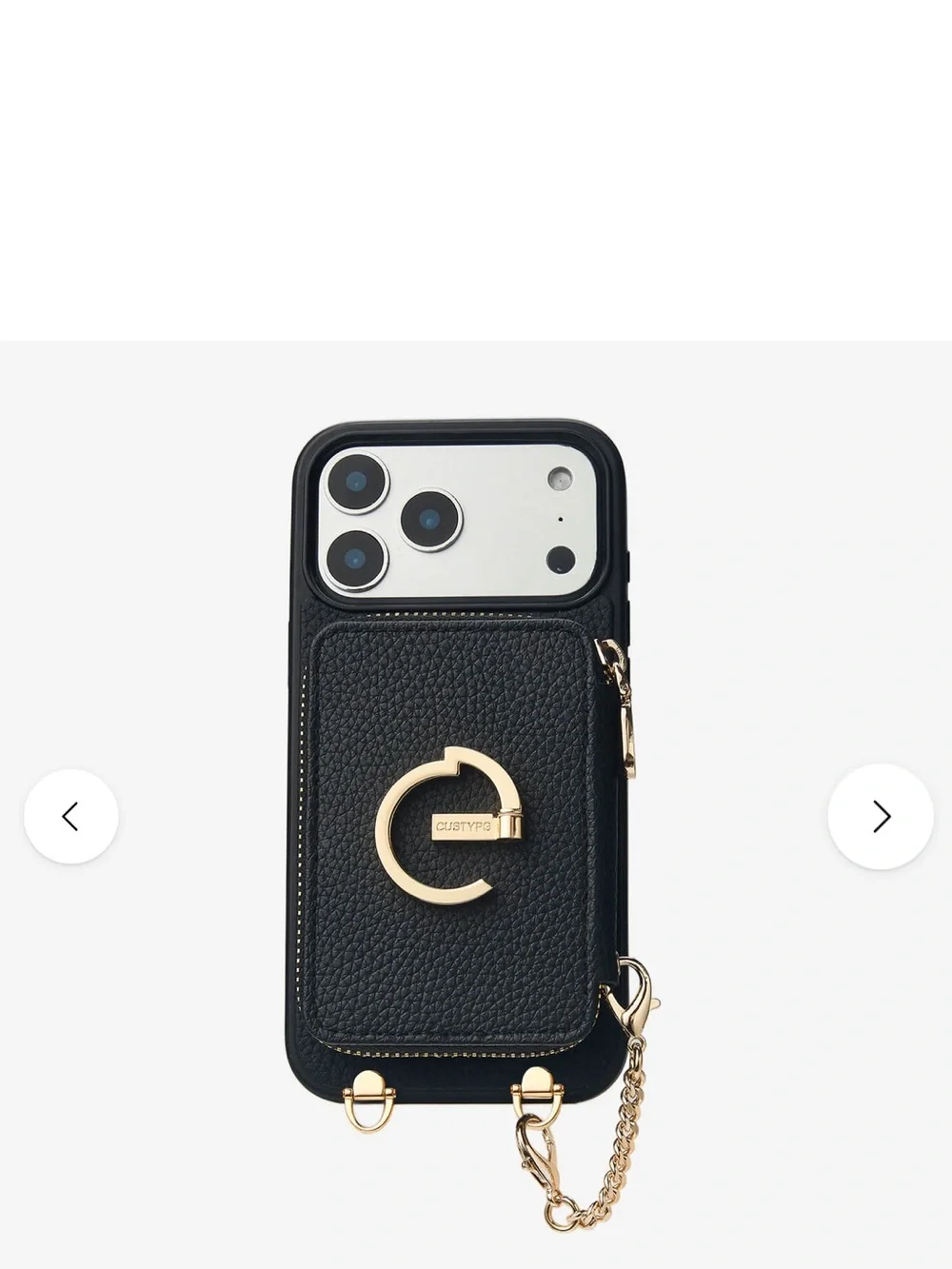 Custype black detachable Crossbody wallet, iPhone case